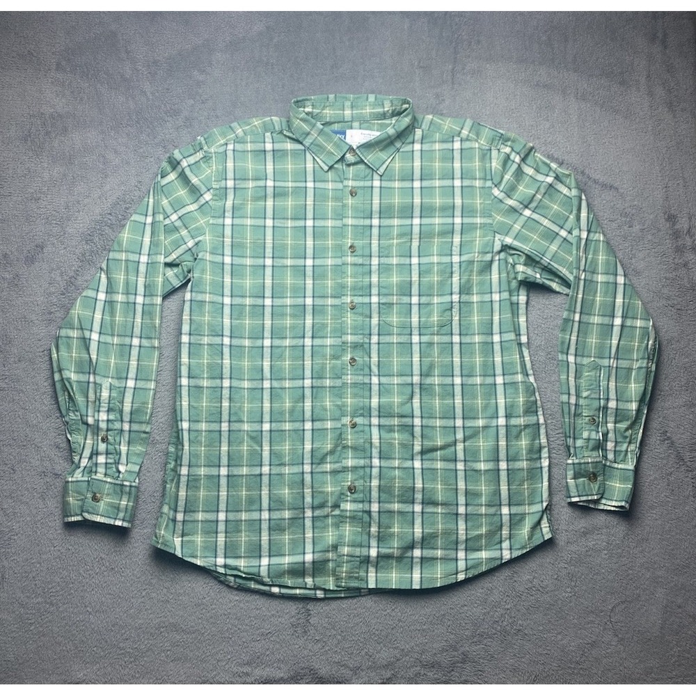 Old Navy Everyday Shirt Mens Large Built-In Flex Plaid Button Down Shirt Regular